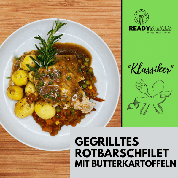 #28 Gegrilltes Rotbarschfilet mit Butterkartoffeln Fisch Season Family