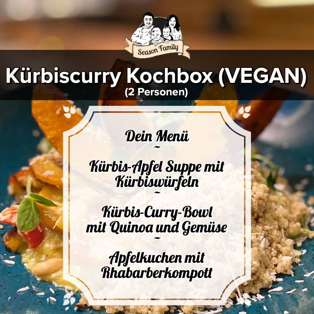 VEGAN Kürbis Bowl Kochbox Kochboxen Season Family