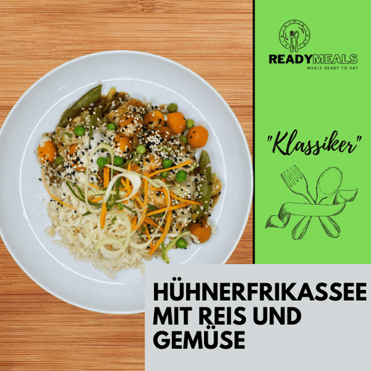 #61 Hühnerfrikassee mit Reis und Gemüse Fleisch Season Family 