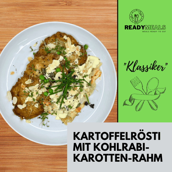 #69 Kartoffelrösti mit Kohlrabi-Karotten-Rahm Vegetarisch Season Family 