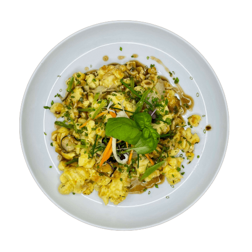 #8 Schinken-Spätzle-Pfanne mit Käsesauce & Grillgemüse Fleisch Season Family 