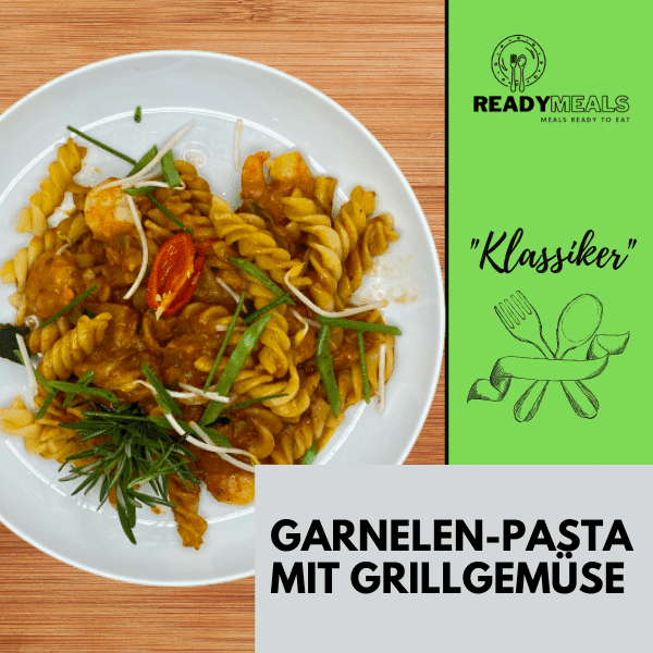 #80 Garnelen-Pasta mit Grillgemüse Fisch Season Family 