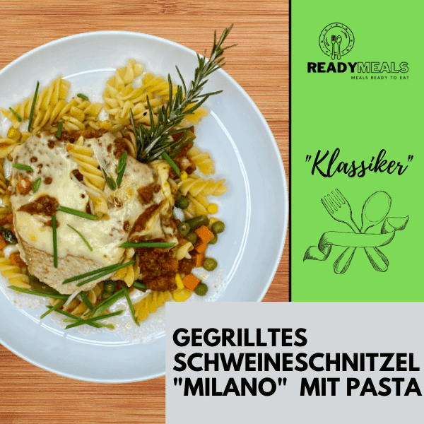 #87 Gegrilltes Schweineschnitzel "Milano" mit Pasta Fleisch Season Family 