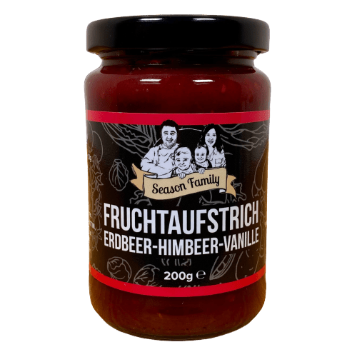 Erdbeer-Himbeer-Vanille Fruchtaufstrich Kulinarik > Fruchtaufstriche Season Family 