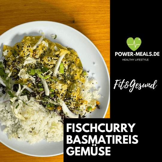 #F44 Fischcurry mit Basmatireis, Gemüse & Sesam Fisch Season Family 