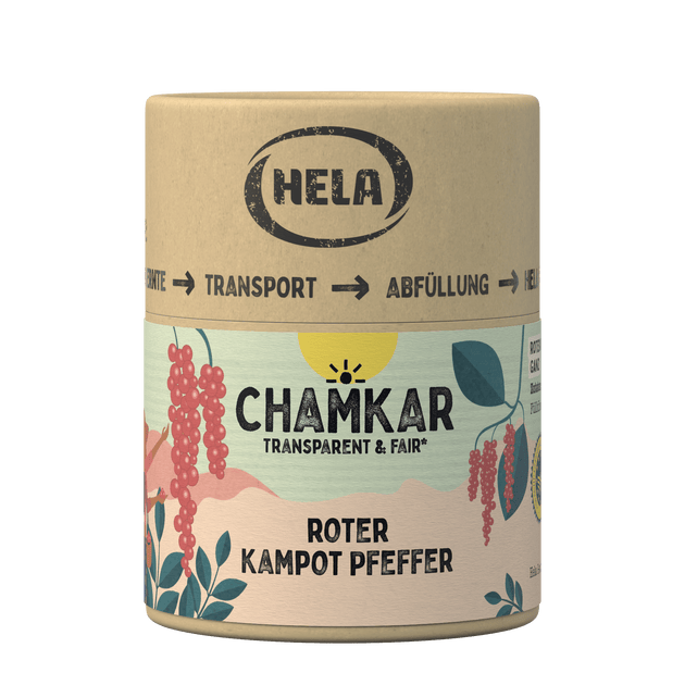 Hela Chamkar roter Kampot Pfeffer Kulinarik HELA Gewürze 