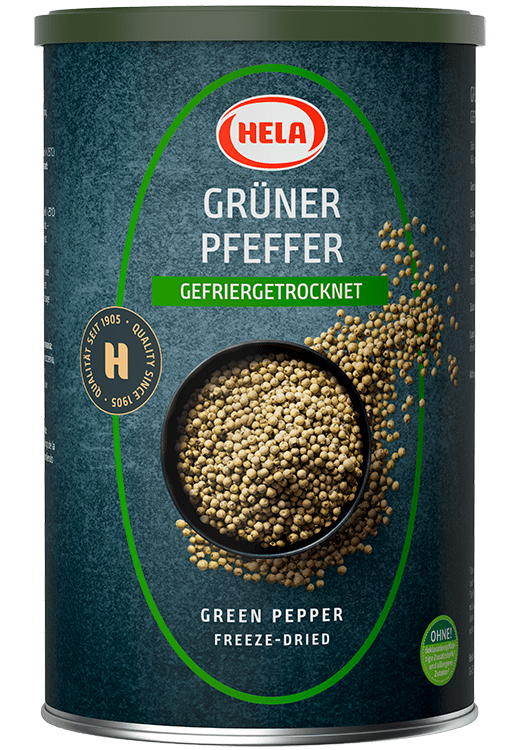 Hela Grüner Pfeffer gefriergetrocknet Kulinarik HELA Gewürze 